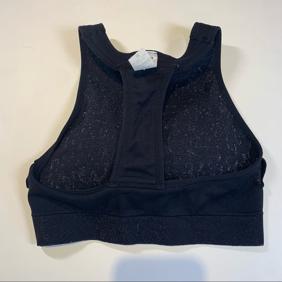 Med New Balance glittery black racerback sports bra - Picture 7 of 9